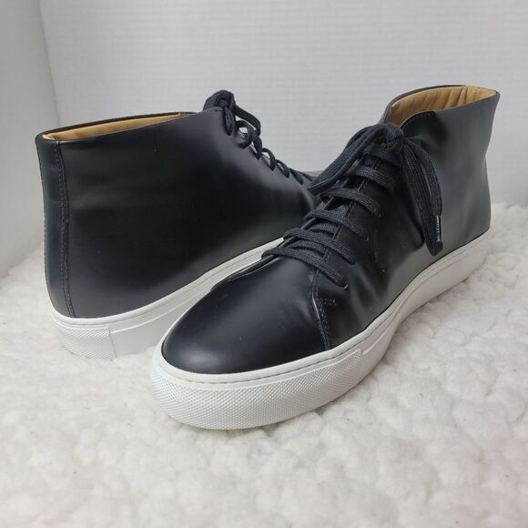 Common Projects Black Leather High-Top Sneakers - Picture 5 of 9
